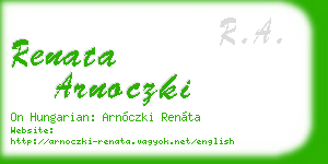 renata arnoczki business card